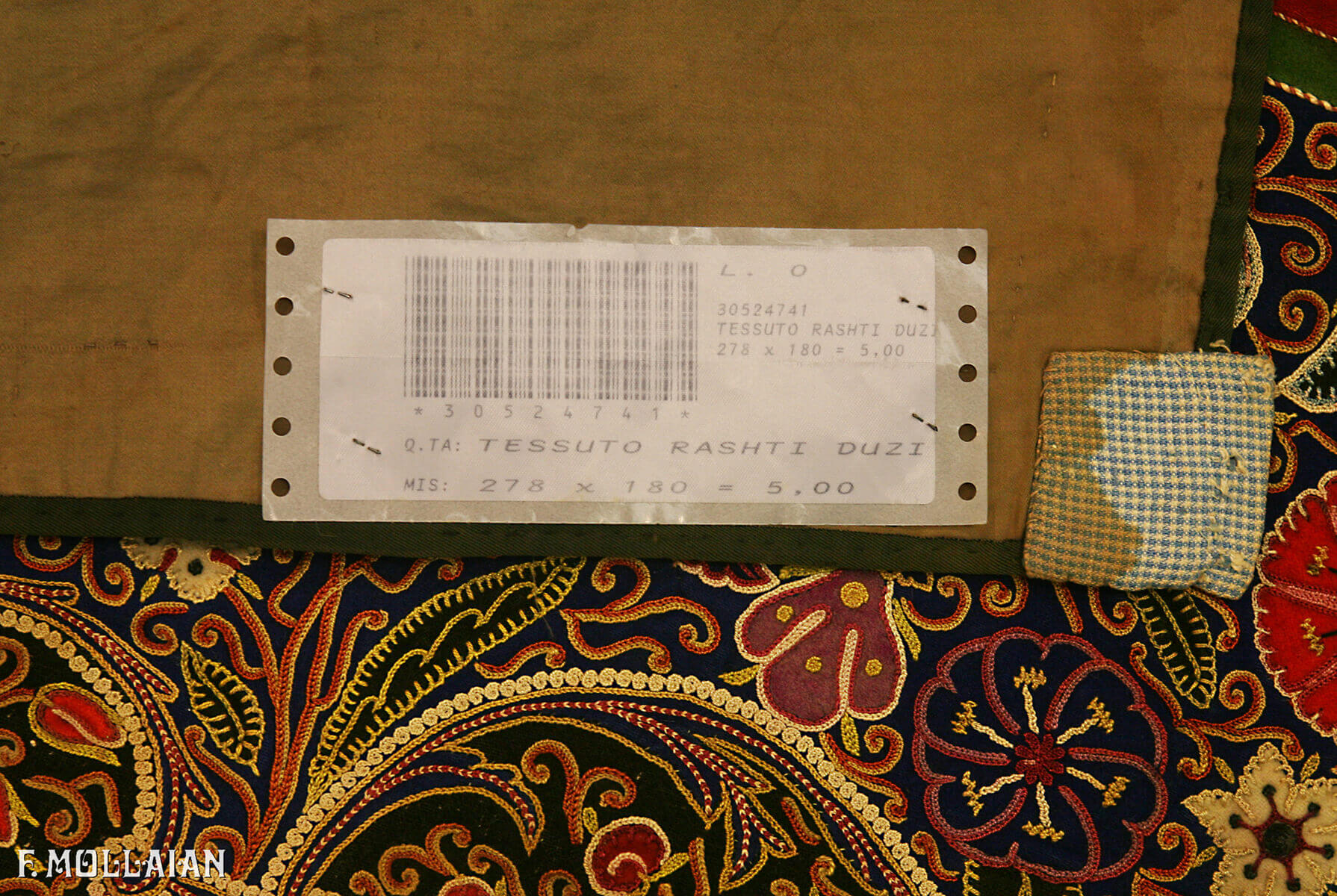 قماش رشتي دوزي ايراني أنتيك کد:۳۰۵۲۴۷۴۱